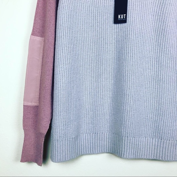 NWT KUT from the Kloth Pink Gray Pullover Sweater - Picture 3 of 8